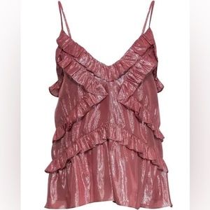 Rebecca Taylor pink shimmer tank